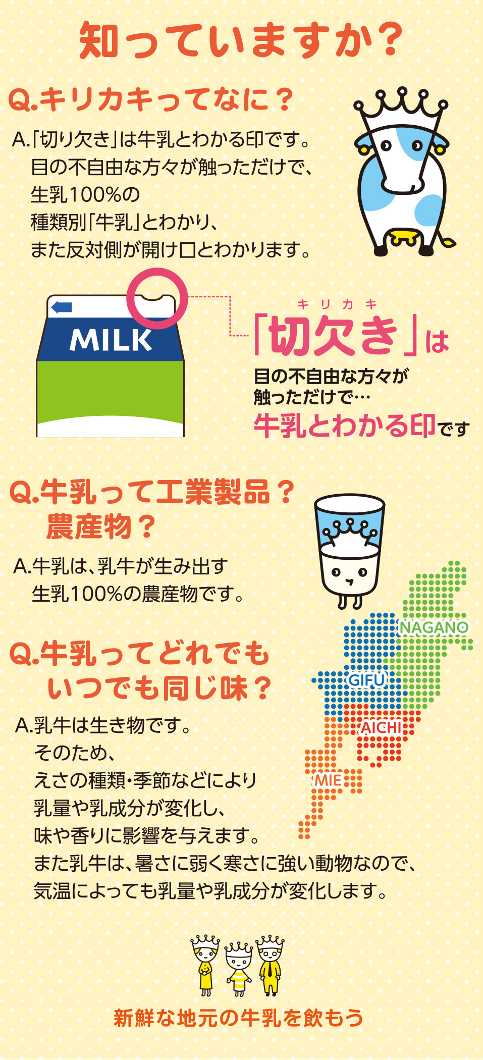 そもそも「キリカキ」ってなに…? 「切欠き」は牛乳とわかる印です