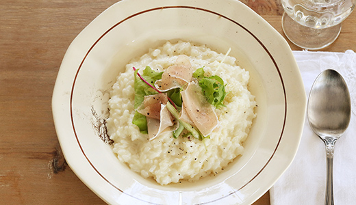 レンジで作れる生ハムリゾット